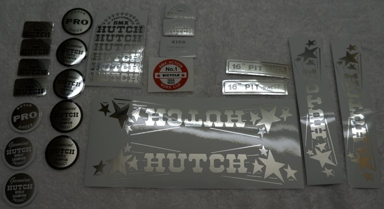 Hutch Restoration Sticker Set: Pit Racer (chrome/white)