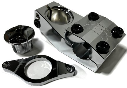 (image for) 1-1/8" Freestyle Stem 48mm + Compression Bolt + Gyro Plate, CHROME