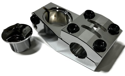 (image for) 1-1/8" Race Stem + Compression Bolt, CHROME